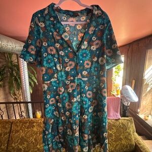 Floral Button-Up Dress